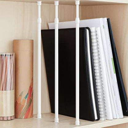 Spring Tension Curtain Rods Short Tension Rod (White,18" to 27"-3Pcs) - color: White, size: 18" to 27"-3Pcs