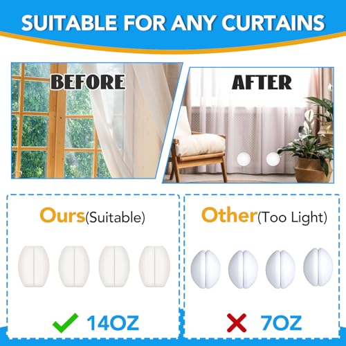 YixangDD 8 Pack Shower Curtain Weights, Magnetic Curtain Weights, 4 Pairs | Silicone Wrapped Rust-Proof Curtain Clips Outdoor for Shower Liner, Drapery, Tablecloth, Flag from Blowing Around, White - color: 8 Packs