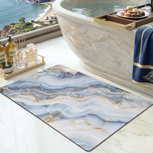 Color&Geometry Beach Bathroom Rugs,Ocean Bath Mat,Coastal Bathroom Rug - color: Costal, size: 20"x32"