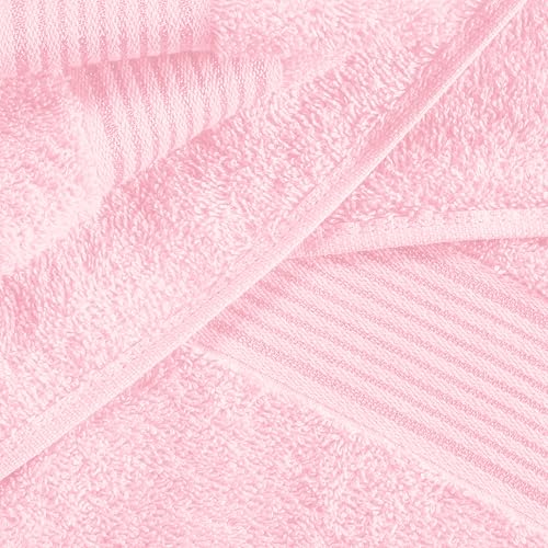 Belizzi Home Cotton 2 Pack Oversized Bath Sheet 35x70, Large Bath Sheet, Ultra Soft, Absorbent, Compact, Eco-Friendly, Recyclable, Quick Drying and Lightweight Towel - Pink - color: Pink, size: 2 Pack Bath Sheet