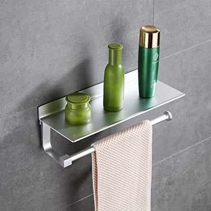 Paper Towel Holder with Shelf,Wall Mount 2-in-1 for Kitchen Shower Bathroom Organizer Storage
