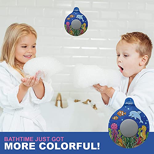 Bathtub Stopper Tub Drain Plug Stopper, Adorable Universal Silicone Bath Drain Cover, Beautiful Coral Reef Illustration, Kids Tots Babies Gift