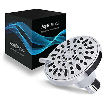 AquaDance Premium High Pressure 6-setting 4-Inch Shower Head for the Ultimate Shower Spa Experience! Officially Independently Tested to Meet Strict US Quality & Performance Standards! - color: Chrome, style: 2.5 Gallons Per Minute