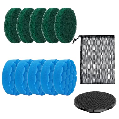 Electric Spin Scrubber Replacement Brush Heads Set, 10 Piece Replacement Brush Cleaning Kit for Cordless Power Scrubber, for Household Cleaning Brushes Kitchen Bathroom Floor Tile Car