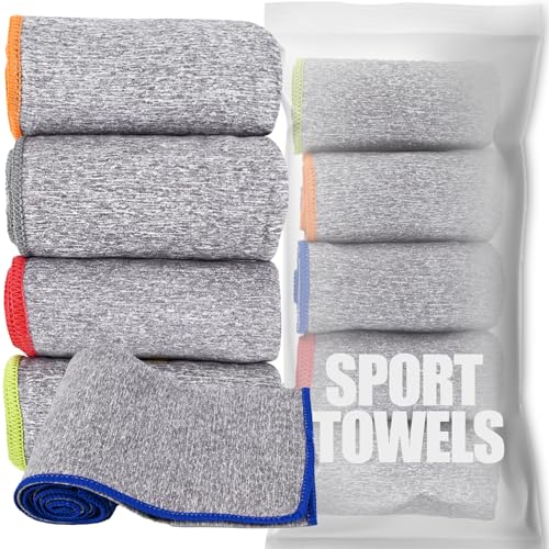 Microfiber Quick Dry Gym Towel, Lint Free Odor-Free Absorbent Fiber, Fast Drying, Men & Women Workout Gear for Body Sweat, Working Out, Towels (Grey, 5Pack - 16 * 27Inch) - color: Grey