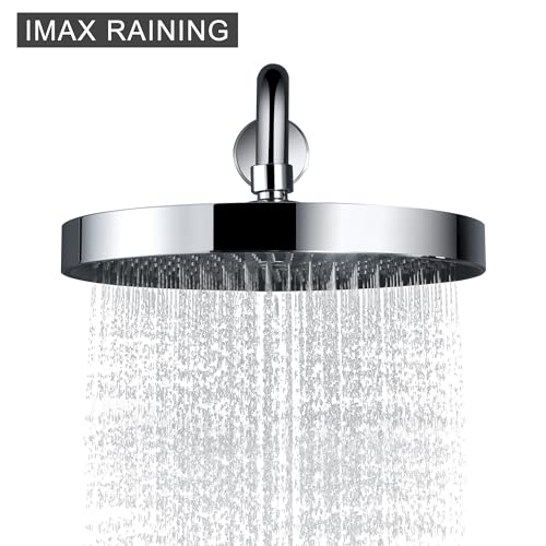 Chrome Shower Faucets Sets Complete, Shower Fixtures, Shower System with 10 Inch Rainfall Shower Head And High Pressure Handheld, Brass Valve with Pressure Balance Cartridge - style: 10-inch Chrome