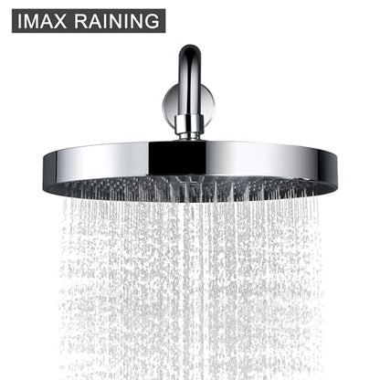 Chrome Shower Faucets Sets Complete, Shower Fixtures, Shower System with 10 Inch Rainfall Shower Head And High Pressure Handheld, Brass Valve with Pressure Balance Cartridge - style: 10-inch Chrome