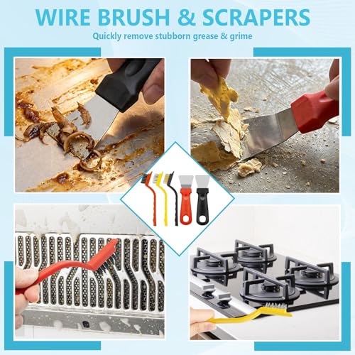 18PCS Crevice Cleaning Brush Hard Bristle Scrub Brushes for Gaps with Box | Cleaning Brush Grout Brush Deep Cleaning Tile Lines, Window Groove, Sliding Door, Shutter, Sink, Stove, Corner, Bottle