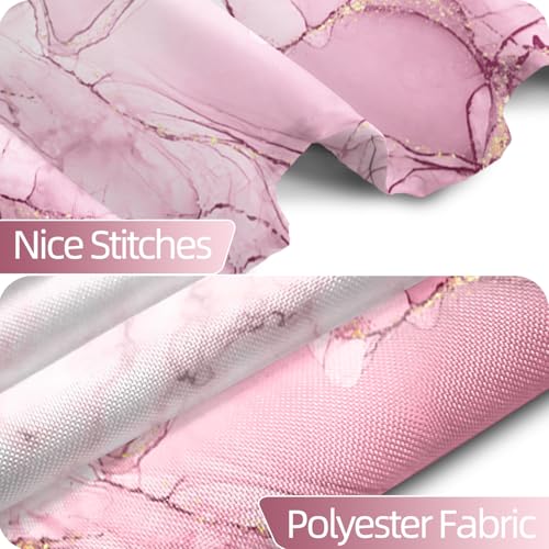 Pink Marble Stall Waterproof Shower Curtain 48x72 inches | RV Small Shower Curtain Set for Bathroom, Abstract Modern, Machine Washable, Easy to Install with Hooks, Ombre White Pink - color: Pink, size: 48"W x 72"L (Pack of 1)