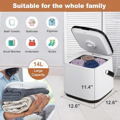 Towel Warmers for Bathroom - Smart Towel Warmer Bucket with Timer & Delay Start, 3 Heating Modes & LED Touchscreen - Towel Heater for Towels, Blankets, Robes, Spa (22L) - size: 22L