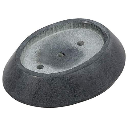 Ajuny Grey Self Draining Soap Dish Waterfall Stone Soap Saver Tray Holder | Soap Saver Tray Natural Stone Plate for Kitchen Countertop Shower Bathroom Accessories Non-Slip Keep Dry Easy Clean Grey 5 In - color: Grey