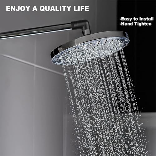 Shower Head Extension Arm 90 Degree Elbow Adapter Solid Brass Matte Black - Adjustable Swivel Ball Connector for Handheld Showerhead - Standard 1/2 Inch NPT Fitting