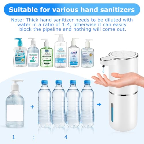4 Pack Automatic Soap Dispenser,Liquid Soap Dispenser Touchless,12.8oz/380ml USB Rechargeabled Wall Mounted Smart SoapDispenser for Bathroom Kitchen Dish Soap - color: White, size: Liquid x4