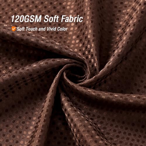 Small Stall Brown Fabric Shower Curtain, 36 x 72 | Narrow Half Cloth-Textured Shower Curtain for Bathroom, Water Repellent, Machine Washable - color: Brown, size: 36"W x 72"L (Pack of 1)