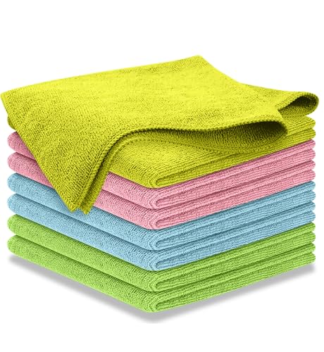 USANOOKS Premium 300GSM Microfiber Cleaning Cloth - 12.5"x12.5" High Performance - 1200 Washes, Ultra Absorbent Microfiber Towels for Cars Undercarriage, Rims & Engine Bay Cleaning - Microfiber Cloth - color: Multicolor, size: 12.5" x 12.5" (8 pack)