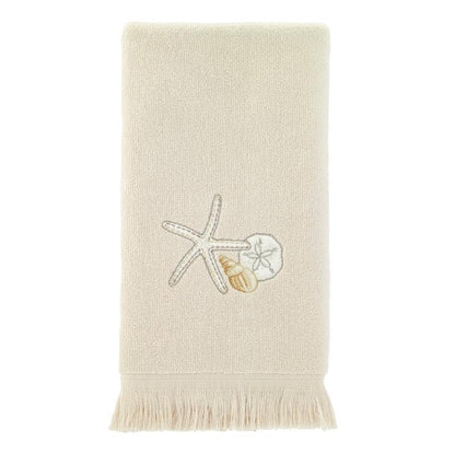 Avanti Linens - Fingertip Towel, Soft & Absorbent Cotton Towel, Beach Inspired Bathroom Accessories (Seaglass Collection) - size: Fingertip Towel