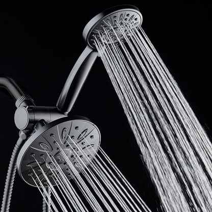 AquaDance Premium High Pressure 3-Way Rainfall Combo Combines The Best of Both Worlds-Enjoy Luxurious Rain Showerhead and 6-Setting Hand Held Shower Separately or Together, Matte Black - color: Matte Black