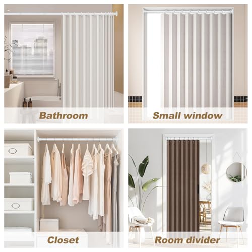 GXOACKJ White Shower Curtain Rods - 31-80 Inch Spring Tension Shower Rods for Bathroom, Adjustable, No Drilling, No Rust, Stainless Steel - color: White, size: 31-80