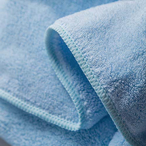 Xinrjojo Quick-Dry Bath Towels Set, Super Soft Plush Highly Absorbent Travel Towels 1 Bath Towels 1 Hand Towel and 2 Washcloths-Light Blue - color: Light Blue