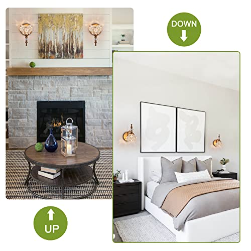 2-Pack 4.7 inch Wall Sconces Brass Bathroom Wall Light Fixtures, Spray Painting Process Modern Durable Vanity Lights for Bathroom Bedroom Living Room - color: Brass, size: 1-Light (2-Pack)