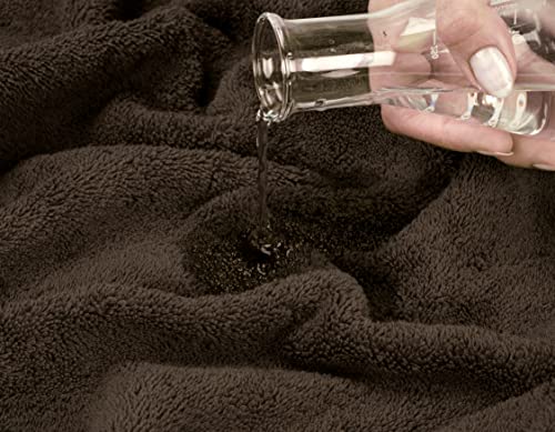 American Soft Linen 100% Cotton Luxury Turkish Towels, 4 PC Washcloth Set | Soft Absorbent Quick Dry OEKO Tex Standard 100 Certificated Durable Machine Washable Premium Hotel Quality - color: Chocolate Brown, size: 13"x13"