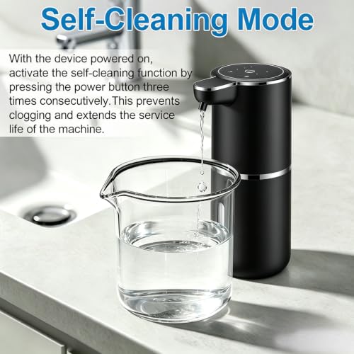 VZZNN 2 Pack Automatic Soap Dispensers,12.8oz/380ml USB Touchless Automatic Foaming Soap Dispenser,Rechargeabled Wall Mounted Smart Soap Dispenser for Bathroom Kitchen Dish Soap(Black) - color: Black, size: Foam x2