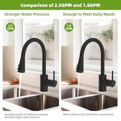 4 Function Kitchen Faucet Head Replacement, Universal, Oil Rubbed Bronze | NSF/ANSI/CAN 372 Certified, Pull Down Kitchen Sprayer Head, 15 Adapters Compatible with American Standard/Kohler/Moen/Delta - color: Oil Rubbed Bronze, style: 4 Modes Design
