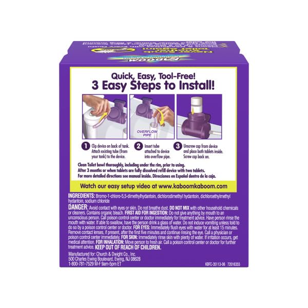 Church And Dwight 35113 "kaboom" Scrub Free Toilet Cleaning System (Pack of 3) - size: 3 Count (Pack of 1)