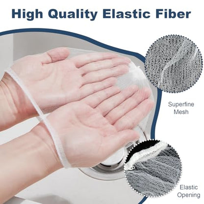 WYIRONG 200 PCS Large Kitchen Disposable Mesh Sink Strainer Bag for Meshmate Waste Rack, Sink Strainer Elastic Anti-Clogging Sink Drain Strainer Collecting Kitchen Food Waste Garbage - size: Large