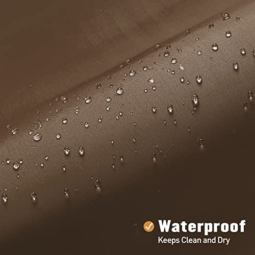 MitoVilla Fabric Small Shower Stall Curtain Liner, 36" W x 72" H Bathroom Shower Curtain Liner, Hotel Quality, Washable, Water Repellent, Brown Bath Shower Liners - color: Fabric - Brown, size: 36"W x 72"L (Pack of 1)