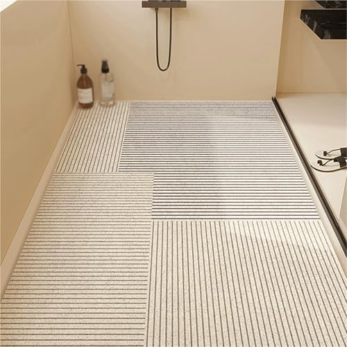 Bathtub Mat Non-Slip Suction Cups with Drain Holes - Safety Grip Bath Mat for Tub, Shower Floor, and Bathroom | Quick-Dry, Easy to Clean(C,60 * 120cm) - color: C, size: 23.6" x 47.2" (Flower)