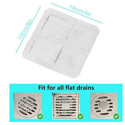 20 Pcs Disposable Shower Drain Hair Catcher Mesh Stickers | Bathroom Drain Trap Fine Mesh, Kitchen Drain Strainer, Fits Dishwasher, Fits Microwave, Freezer, Refrigerator