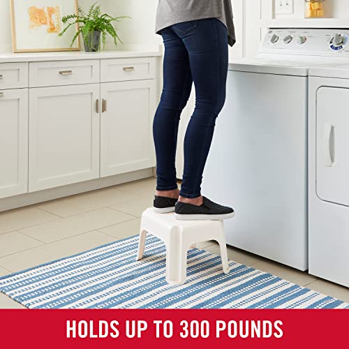 Rubbermaid Roughneck Step-Stool Bisque Lightweight Holds up to 300 pounds Ideal for Kitchen-Bath Skid-Resistant (Pack of 6) - color: Bisque, size: 1 ct (Pack of 6)