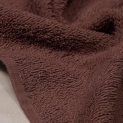 6 Piece Hand Towels Set 16 x 28 Inches, Brown | 100% Cotton, Lighter Weight, Quick to Dry, 16 x 28 Inches, Super Soft & Absorbent, Perfect for Bathroom & Kitchen - color: Brown