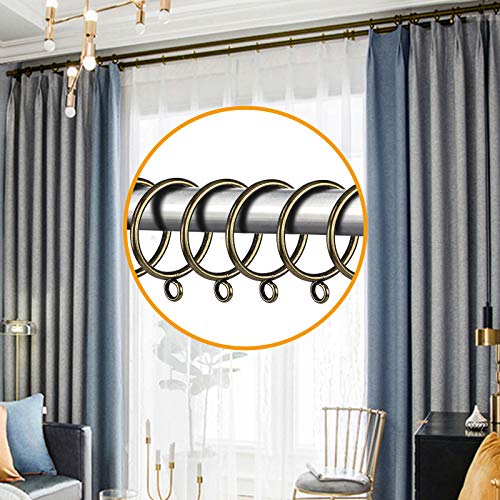 42 PCS Curtain Rings, 1.5 inch Metal Curtain Drape Sliding Eyelet Rings-Hanging Rings for Curtains and Rods, Fits Up to 1 1/4-Inch Rod, Antique Bronze(Clips Not Included) - color: Antique Bronze