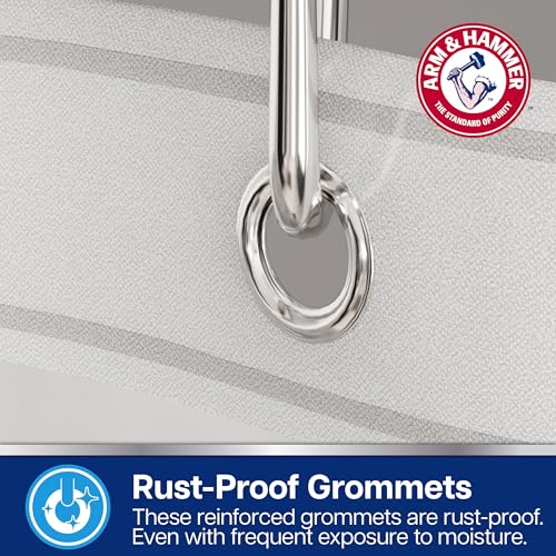 Arm & Hammer Waterproof Quick Drying Shower Liner, Lightweight Design, 70 x 72, Clear