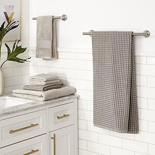 Modern Threads 6 Piece Cotton Bath Towel Set – Ultra Soft 600 GSM Towels – Bathroom Set with Hand Towels and Washcloths – Waffle (Charcoal) - color: Charcoal, style: Waffle