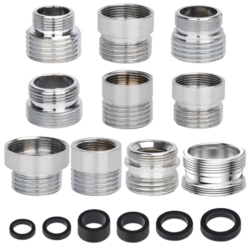 10 pcs Faucet Adapter Kit, CNYMANY Kitchen Aerator Adapter Set Male M20 Female Sink Adapter Connecting Garden Hose Water Filter Standard Hose via Diverter