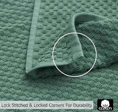 COTTON CRAFT Amazing Kitchen Towels - 8 Pack 100% Cotton Waffle Terry Towel | Seafoam - 16x28 Euro Café Waffle Weave Dish Towels - Soft Absorbent Quick Dry Low Lint Reusable Pantry Bar Cleaning Cloth - color: Seafoam, size: 8 Pack
