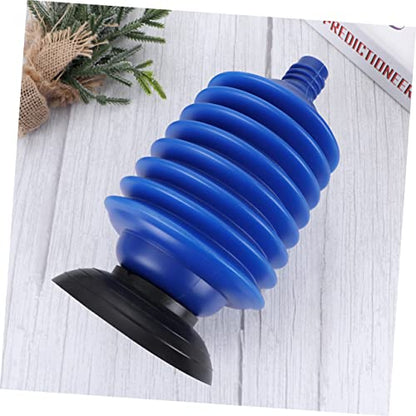 High Pressure Bathroom Plunger Professional Accordion Toilet Dredge Tool for Clog Removal Ergonomic Design Reusable and Eco-Friendly Blue