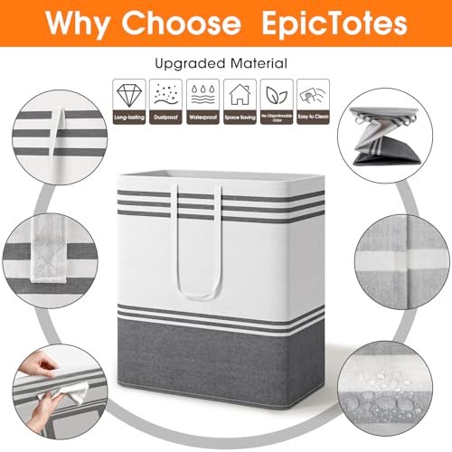 3 Pack Large Laundry Baskets, Laundry Hampers, Freestanding Waterproof Collapsible Clothes Bag with Extended & Reinforced Handles - Clothes Basket for Dorm, Bathroom, Home (100L) - size: 3 x 100L