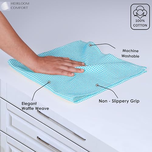 12 Pack Dual Tone Waffle Weave Dish Cloth, 12x12 Inches, 100% Cotton, Super Absorbent, Fast Dry, Durable Dishcloth Set, Soft Hand Towels, Cleaning, Machine Washable, Aqua Blue - color: Aqua Blue