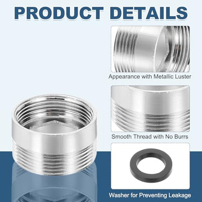 uxcell Faucet Aerator Adapter, M20 Female to M22 Male with Washer, 13mm Length - size: M20 Female to M22 Male, 13mm Length