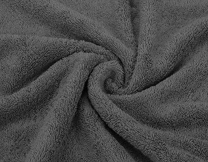 American Soft Linen 100% Cotton Luxury Turkish Towels, 6 Piece Towel Set | Soft Absorbent Quick Dry OEKO Tex Standard 100 Certificated Durable Machine Washable Premium Hotel Quality - color: Dark Gray, size: (27"x54") + (16"x28") + (13"x13")