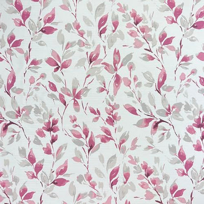 Hotel Quality Fabric Bathroom Shower Curtain: Floral Leaf Damask - Pink, Gray and White (72 x 70 inches) - color: Mikayla