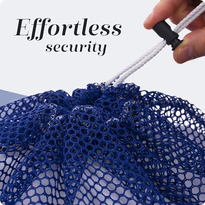 Handy Laundry Mesh XL Laundry Bag - Durable, Machine Washable with Secure Drawstring Closure - Perfect for College Dorms, Laundromats, Apartments (Blue, Large 24" x 36") | XL 24x36 Mesh Laundry Bag, Secure Drawstring, Heavy Duty, Machine Washable, for Del