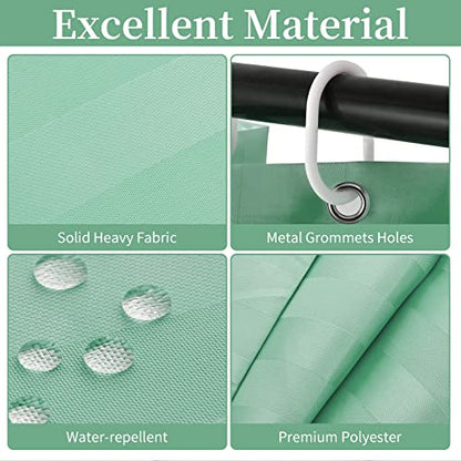 Small Mini Shower Curtain or Liner Fabric 31x71 Inch,Washable IPx4 Waterproof Hotel Quality,Shower Curtains with Hooks and Grommets,Stall Shower Liner/Green … - color: Green, size: 31"W x 71"L (Pack of 1)