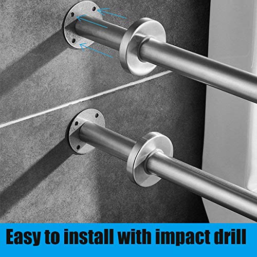 FlySkip Toilet Grab Bar,24 Inch Stainless Steel Handicap Rail for Bathroom Shower Safety,Non-Slip Hand Grips for Disabled, Elderly, Handicapped, and Pregnant Women,Floor to Wall-Mounted Support Bar | Floor to Wall-Mounted Support, 330LBS Load Capacity, St
