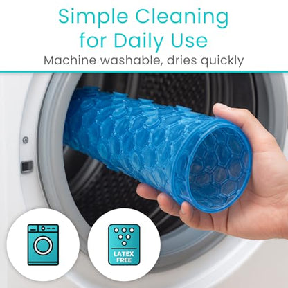 Vive Oval Bathtub Mat - Nonslip Shower Floor Pad - Non-Slip and Non-Skid | For Bath Tub with Strong Rubber Suction Cup Grip - for Baby, Elderly, Kids, Bathroom (Blue) - color: Blue