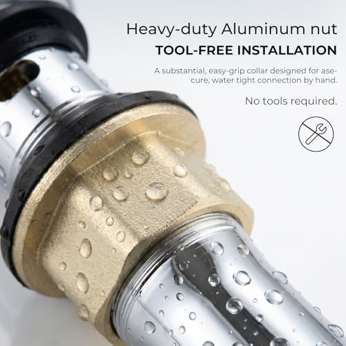 Bathroom Sink Drain with Overflow, All Metal Pop Up Bathroom Sink Drain Stopper with Removable Hair Catcher, Chrome 304 Stainless Steel Sink Drain Strainer, Fits 1-1/2" to 1-3/4" Vanity Sinks - color: Chrome, style: Small Popup Cap